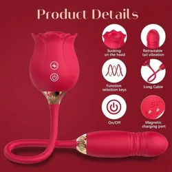 Dildo vibrador de rosa