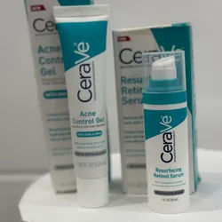 Cera Ve  Set Gel y Serum de Retinol para el acné 