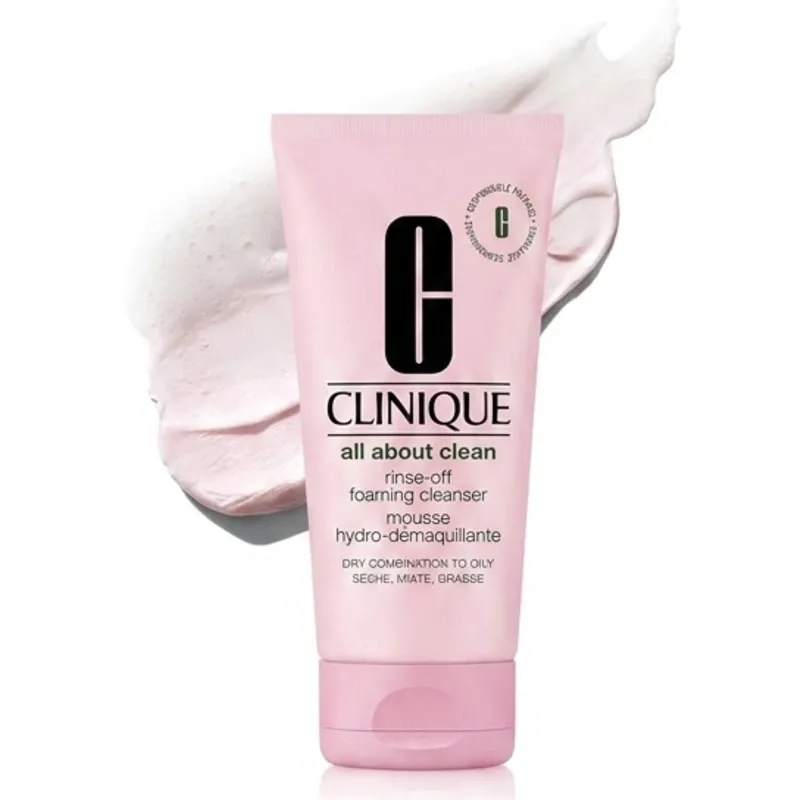 ✨🧼 Clinique – All About Clean Rinse-Off Foaming Face Wash 💚✨
