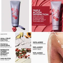 ✅🍒 Fenty Skin Cherry Dub Triple Action AHA Body Scrub 🍒