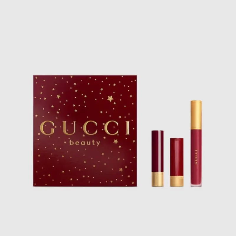 GUCCI BEAUTY - 509 ROSSO ANCORA LIPSTICK TRIO GIFT SET