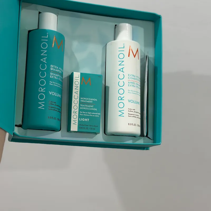 Kit completo para el cabello de Moroccanoil Extra Volumen🥰🥰🥰