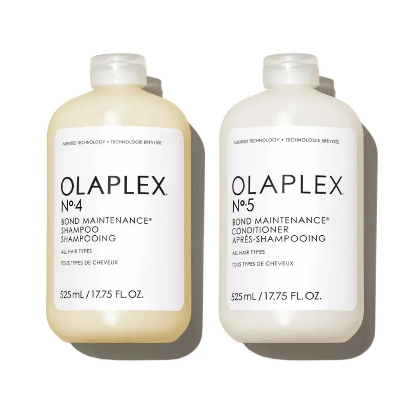 Set de champú OLAPLEX Nº.4 Bond Maintenance Shampoo y acondicionador OLAPLEX Nº.5 Bond