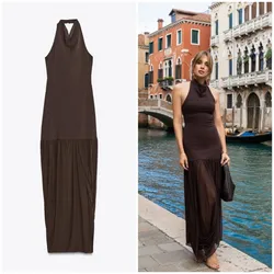 Zara Halter Neck Long Dress