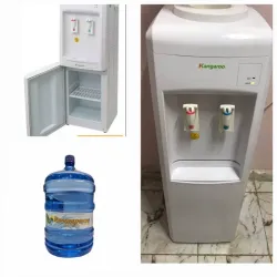 Dispensador de agua fría y caliente + Compartimiento 