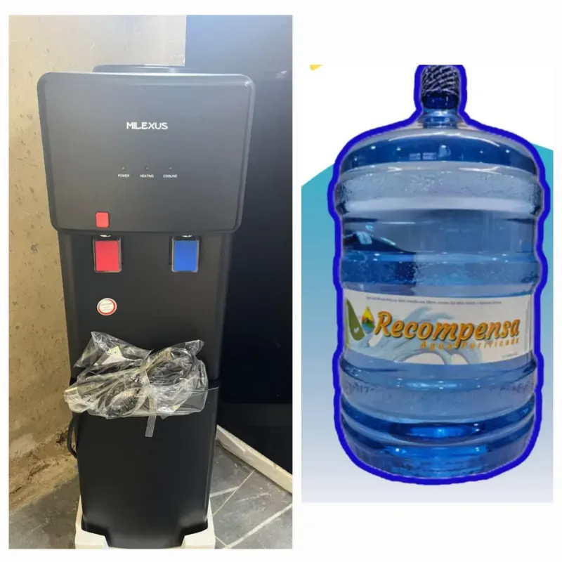 Dispensador de agua fria y caliente MILEXUS + botellon de agua 