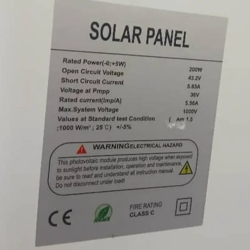 Paneles solares 200w