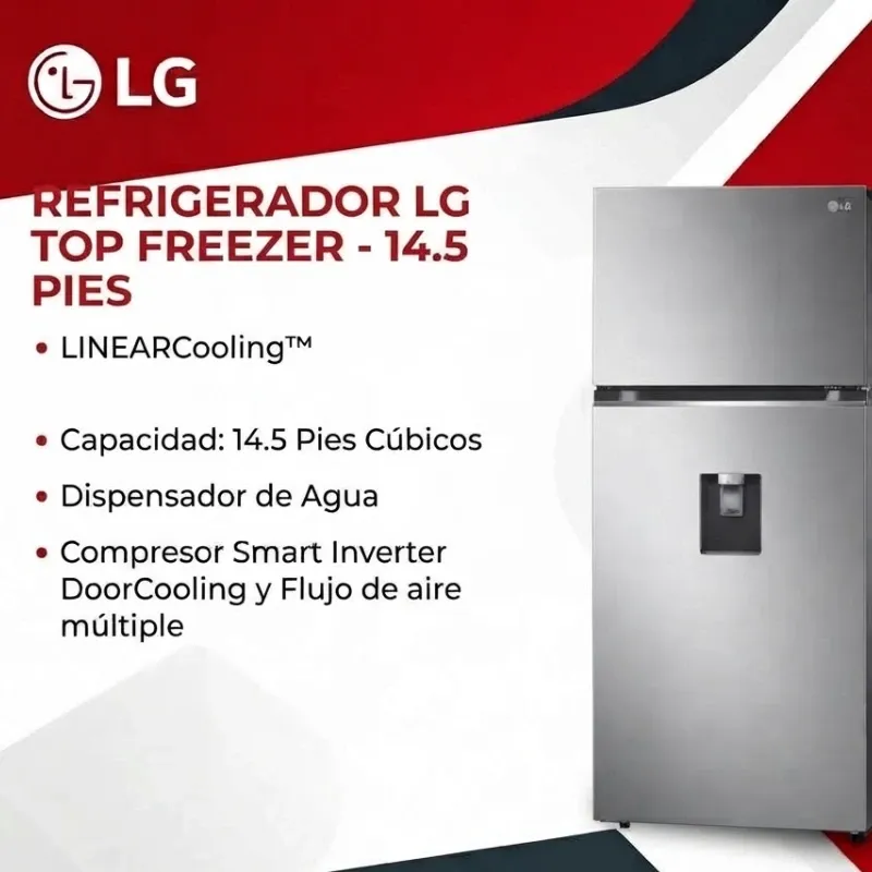 REFRIGERADOR LG 14 PIES CON DISPENSADOR