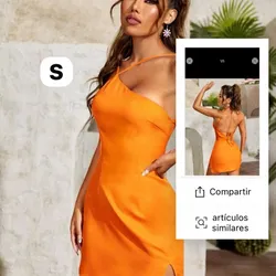 Vestido corto naranja 
