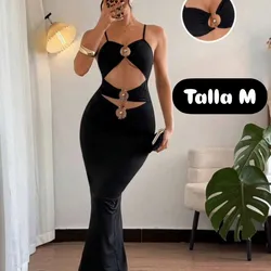 Vestido con detalles dorados