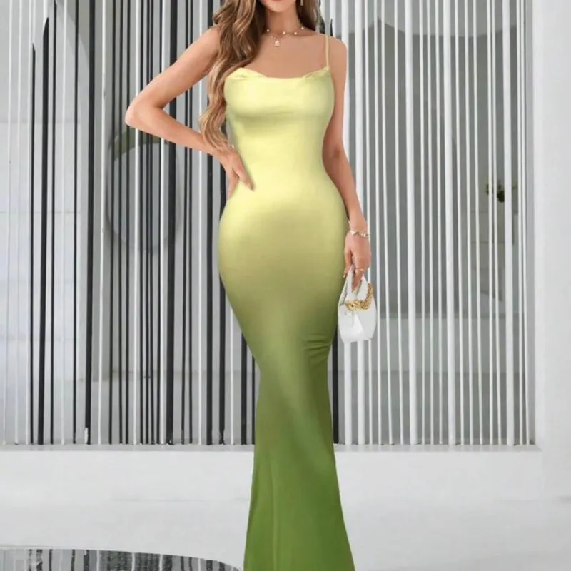 Vestido degradado de color 