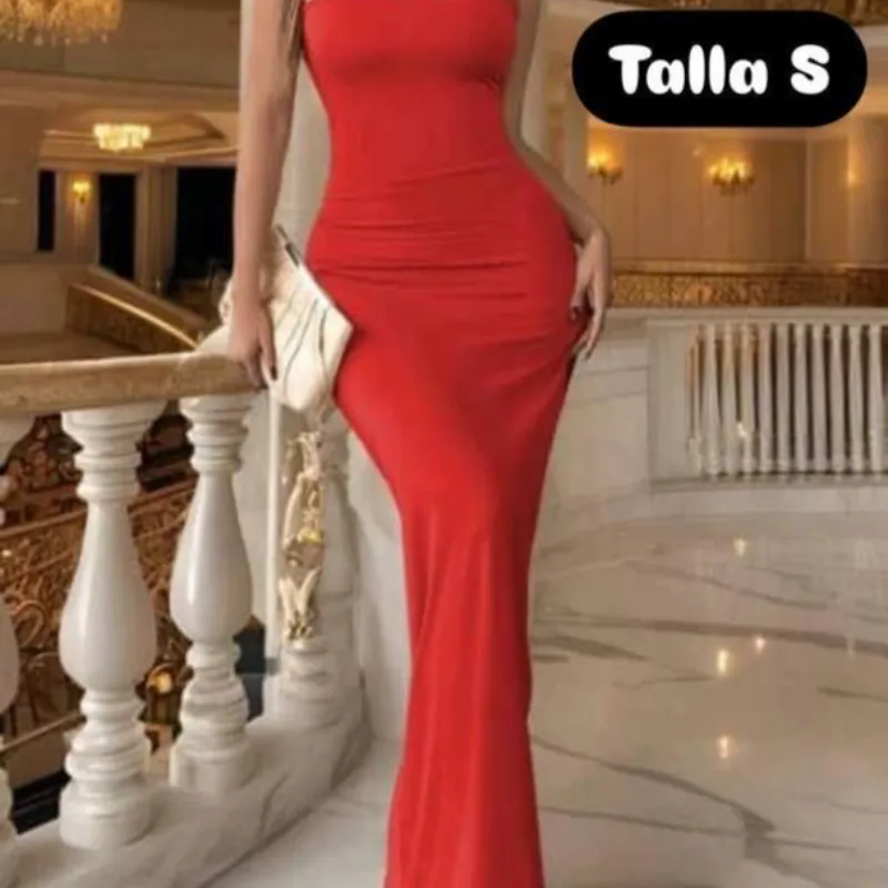 Vestido tirantes color rojo 