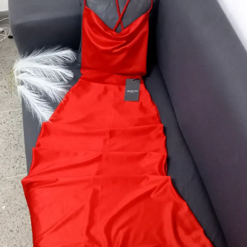 Cjntl elegante top drapeado y saya larga