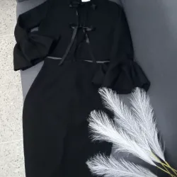 Cjnto chaqueta corta saya tubo elastizada 