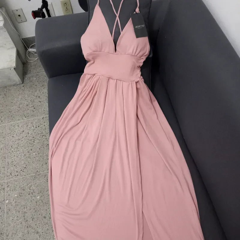 Vestido largo abertura