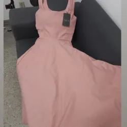 Vestido largo corte A elastizado 