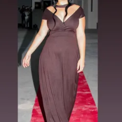 Vestido largo elegante elastizado