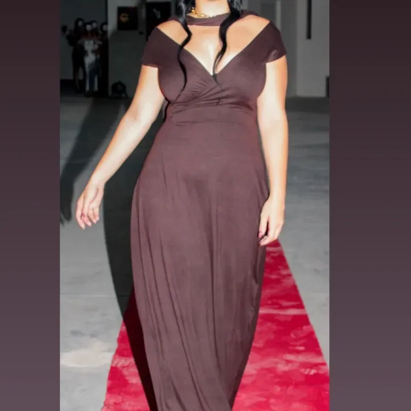 Vestido largo elegante elastizado