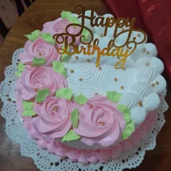 Cake de capuchino relleno de crema de limón 🍋. 