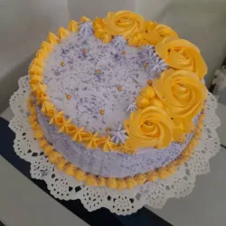 Cake de capuchino relleno de crema de limón 🍋 