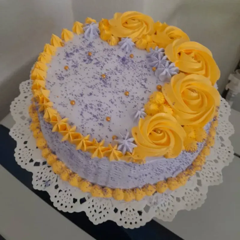 Cake de capuchino relleno de crema de limón 🍋 