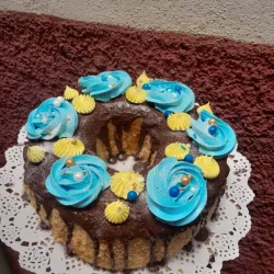 Roscon de capuchino con cubierta de 🍫