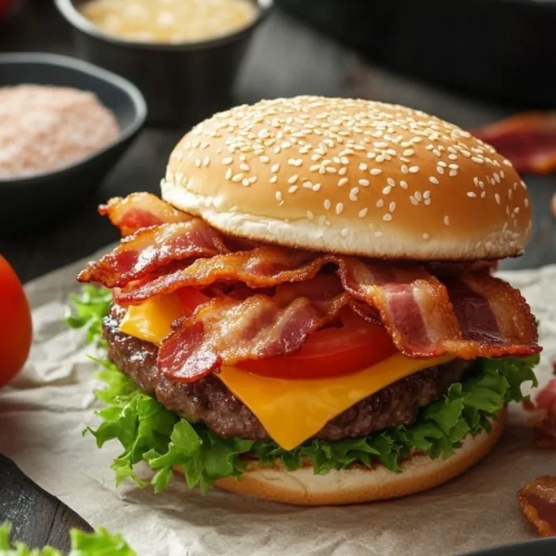 Hamburguesa Com Bacon