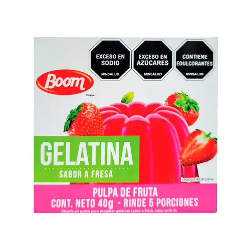 Gelatina sabor fresa 