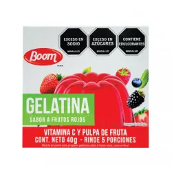 Gelatina sabor frutos rojos 