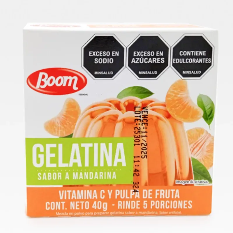 Gelatina sabor mandarina 