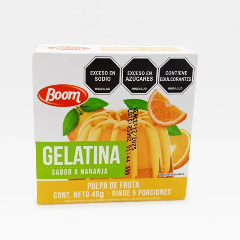 Gelatina sabor naranja 