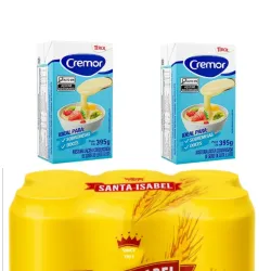 6 maltas y dos cajitas de leche condensada