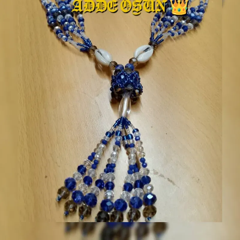 Juego cabecero de Collar y Idde de yemayá 