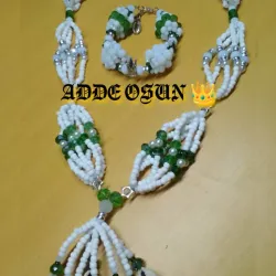 Juego de collar y idde cabecero de obatala alawana 