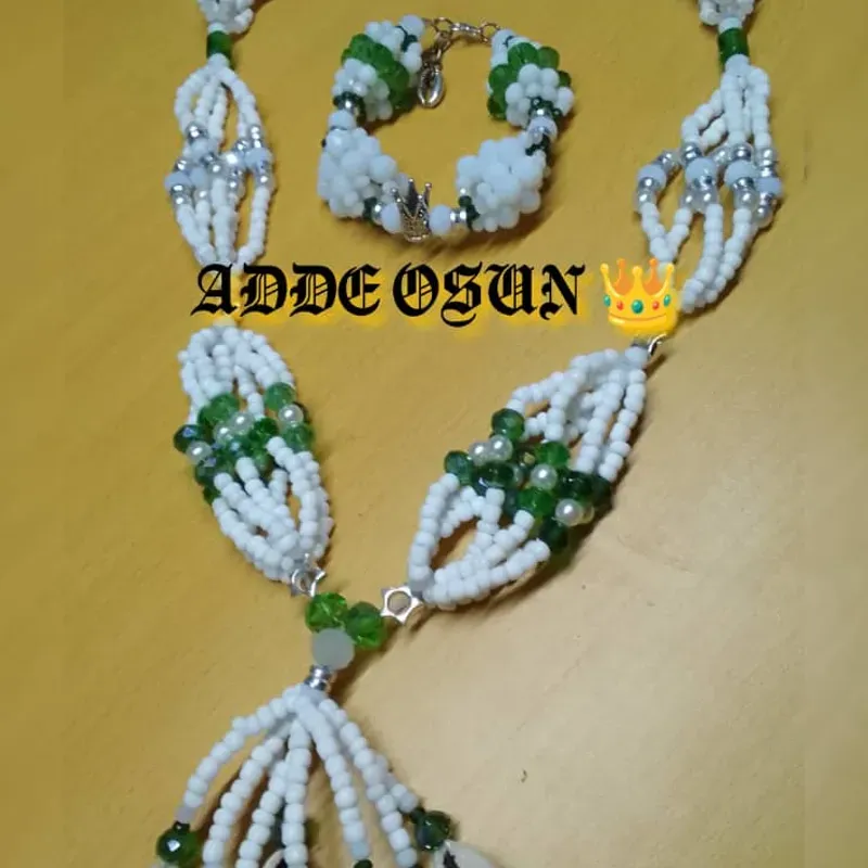 Juego de collar y idde cabecero de obatala alawana 