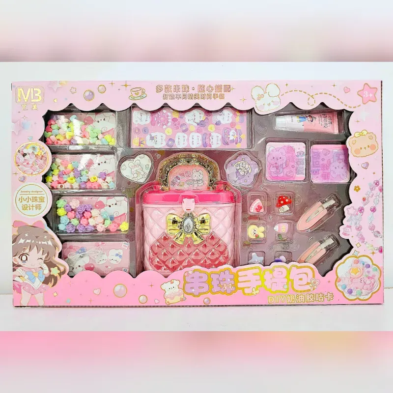 🎀 Beaded Handbag – Diseña tu propio estilo: ¡Tu pequeña artista está lista para brillar!