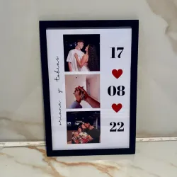 Cuadro de madera con fotos