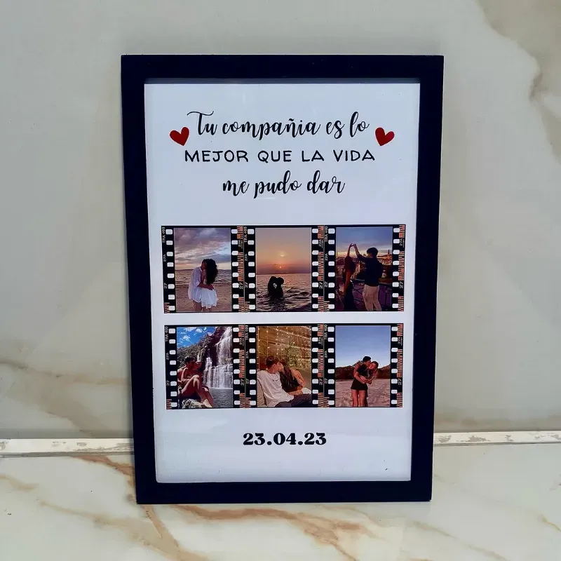 Cuadro de madera con fotos