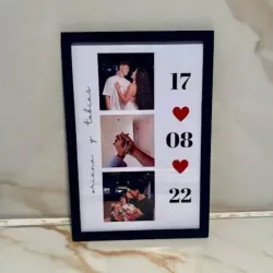 Cuadro de madera con fotos