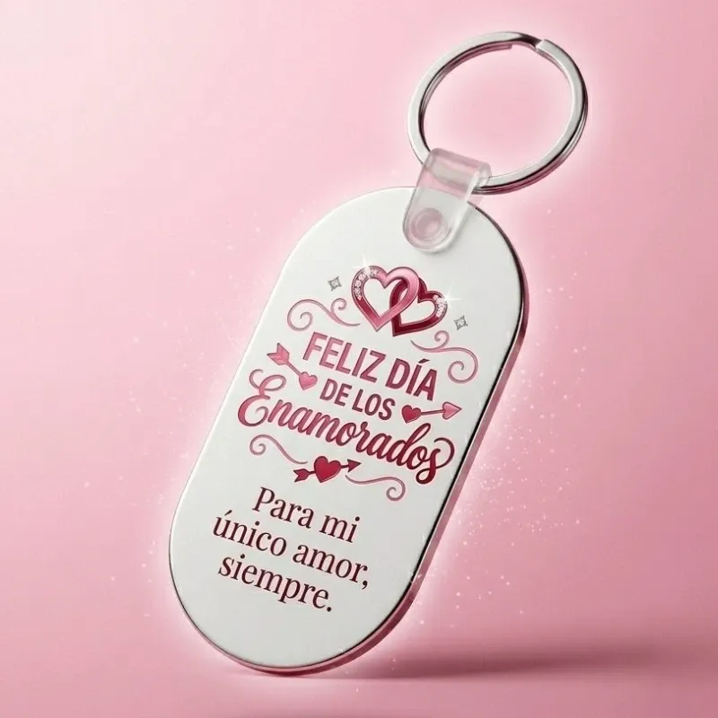 Llavero metálico tipo chapilla
