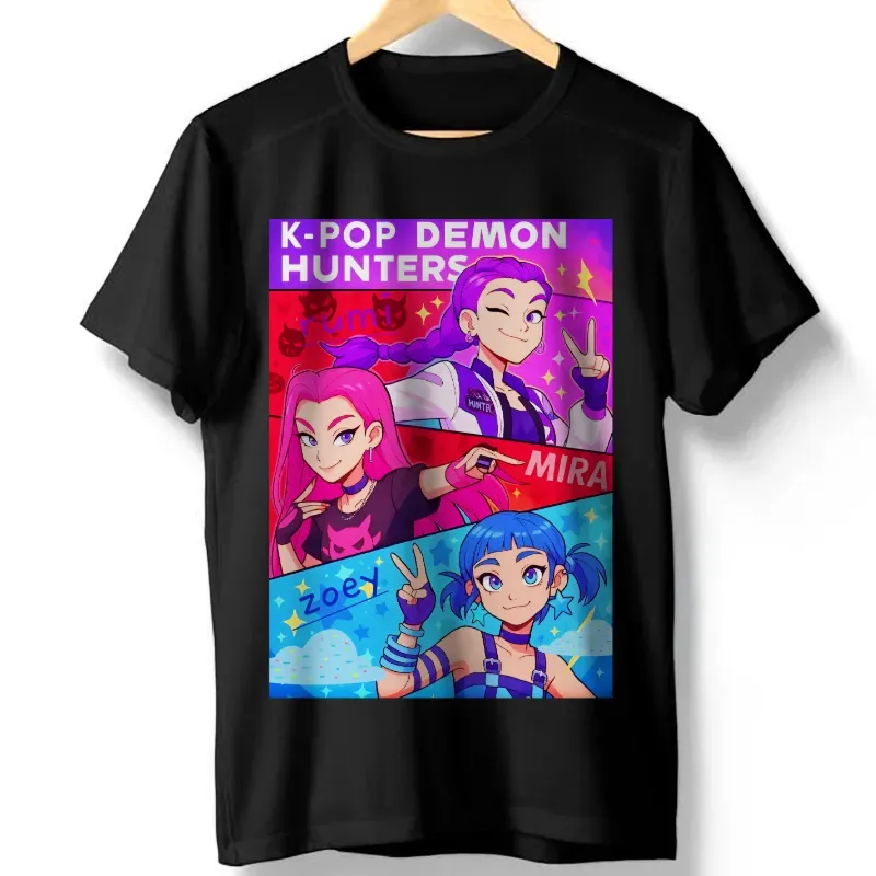 Pullover Huntrix – Mira, Rumi & Zoey Trio (KPOP Demon Hunters)