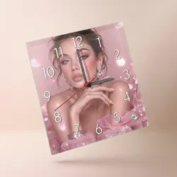 Reloj de cristal cuadrado