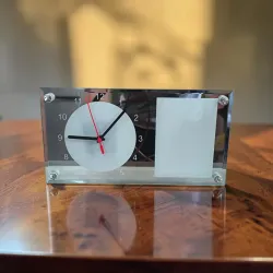 Reloj de cristal rectangular