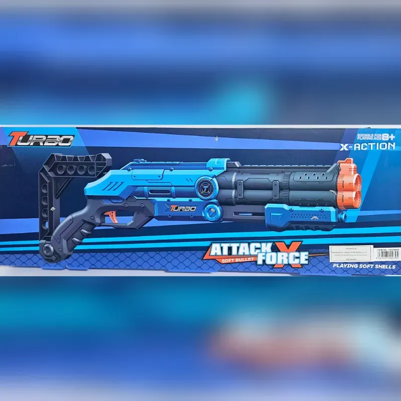 🔫 Turbo X-Action – ¡Diversión con potencia suave!