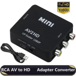 Adaptador RCA a HDMI – Conversor AV analógico a digital 1080p