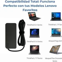 Cargador  Lenovo USB-C 65 W – Modelo ADLX65YLC3A – Carga Rápida y Segura