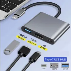 Hub USB-C 3 en 1