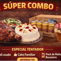 Súper Combo Familiar 🍖🎂🥤🍨