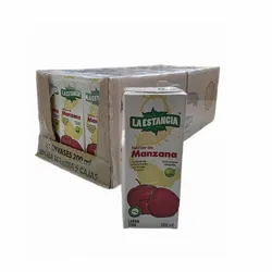 Jugo La Estancia 200ml ( Manzana ) caja 27u