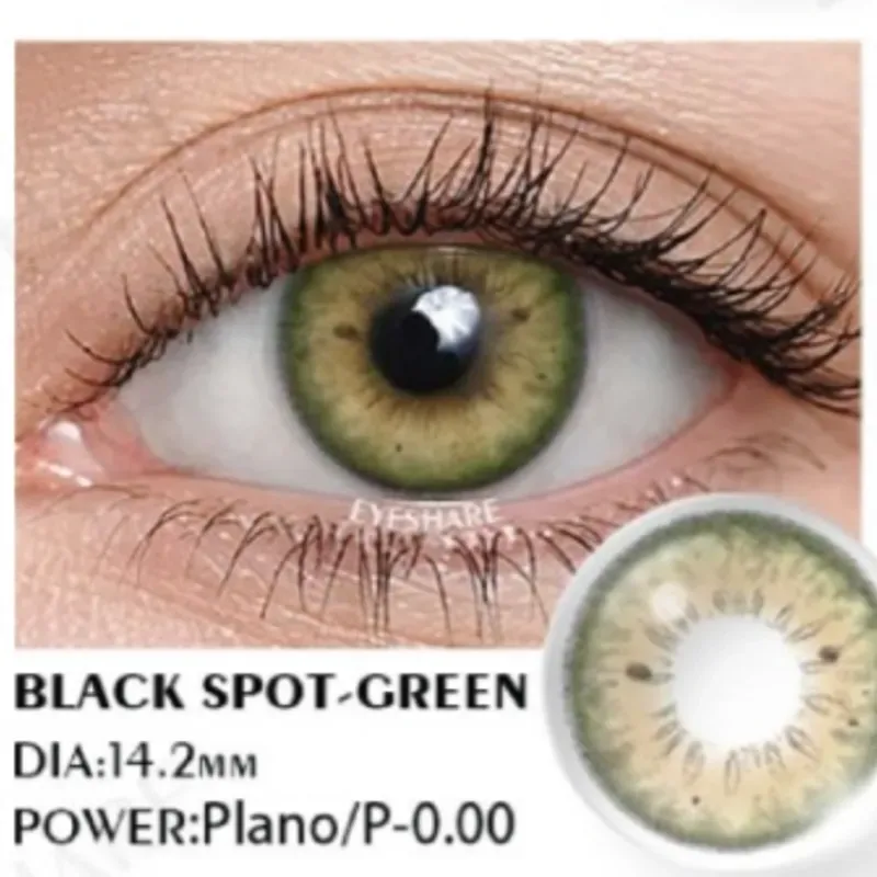 Lentes de contacto Black Spot-Green